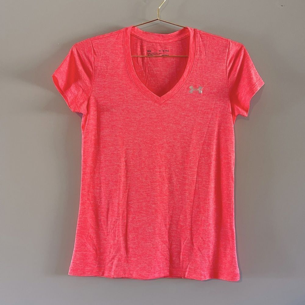 Under Armour Loose Fit Heatgear Short Sleeve V-neck Tee | SZ XS